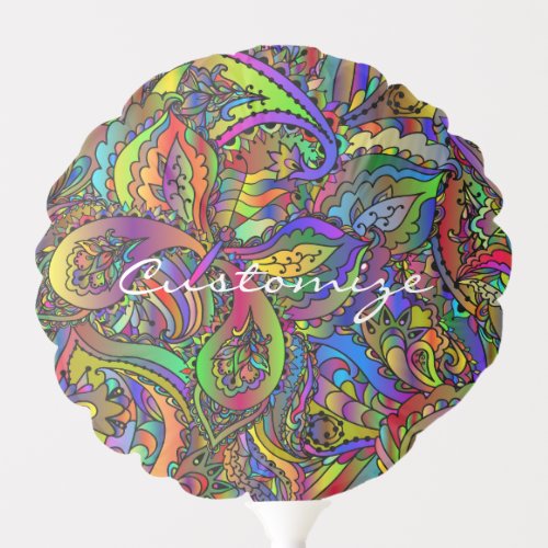 Hippie Groovy Psychedelic Design Thunder_Cove Balloon