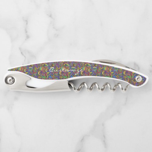 Hippie Groovy Psychedelic Design Thunder_Cove Waiters Corkscrew