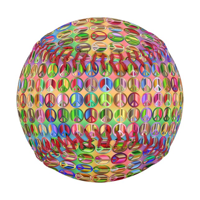 hippie groovyThunder_Cove peace symbols Baseball (Back)