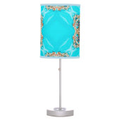Hippie Gypsy Ethnic turquoise aqua blue bohemian Table Lamp (Front)