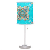 Hippie Gypsy Ethnic turquoise aqua blue bohemian Table Lamp (Left)