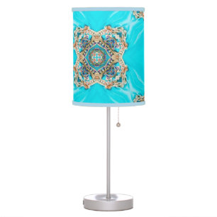 Hippie Gypsy Ethnic turquoise aqua blue bohemian Table Lamp
