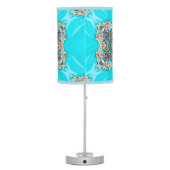 Hippie Gypsy Ethnic turquoise aqua blue bohemian Table Lamp (Back)