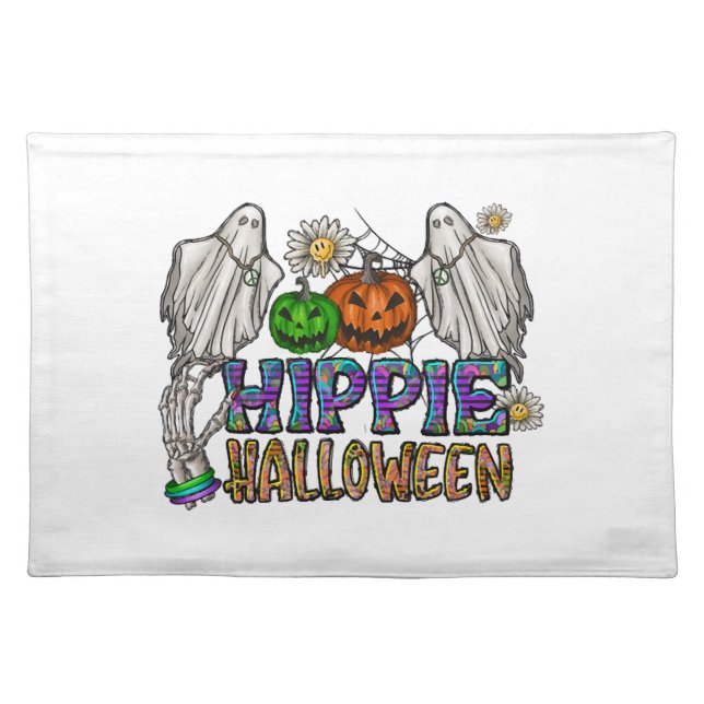 Hippie Halloween Cloth Placemat (Front)