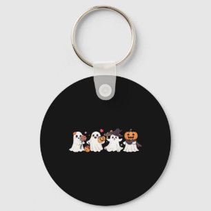 Hippie Halloween Cute Ghost Boo Spooky Season Pump Keychain