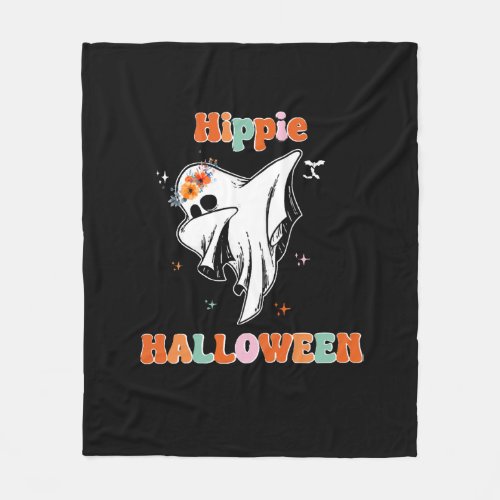 Hippie halloween fleece blanket