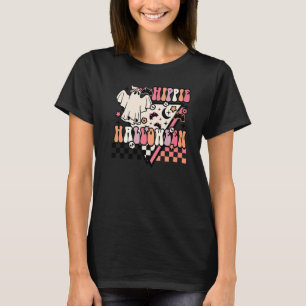 Hippie Halloween Ghost 60s 70s Costume Groovy Spoo T-Shirt