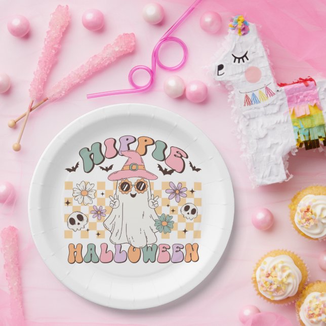 Hippie Halloween Paper Plates (Party)