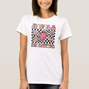 Hippie Halloween Retro T-Shirt   Groovy Ghost