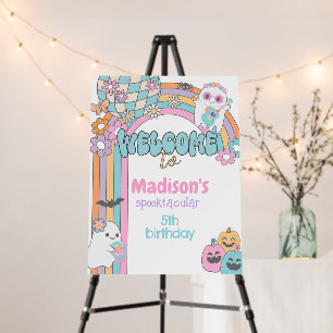 Hippie Halloween Welcome Sign Foam Board