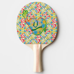 Hippie Heart ICON 2024 BY MASANSER Ping Pong Paddle