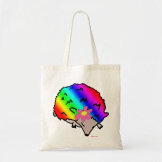 Hippie Hedgehog Rainbow Canvas Shopper Bag