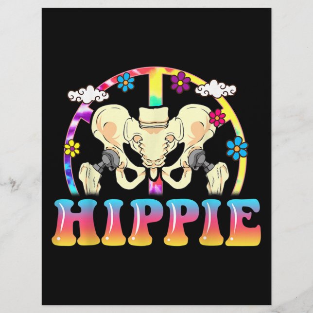 Hippie Hip Replacement Joint Surgery Funny Letterhead (Front)