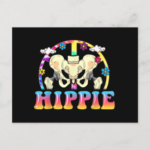 Hippie Hip Replacement Joint Surgery Funny Postcard