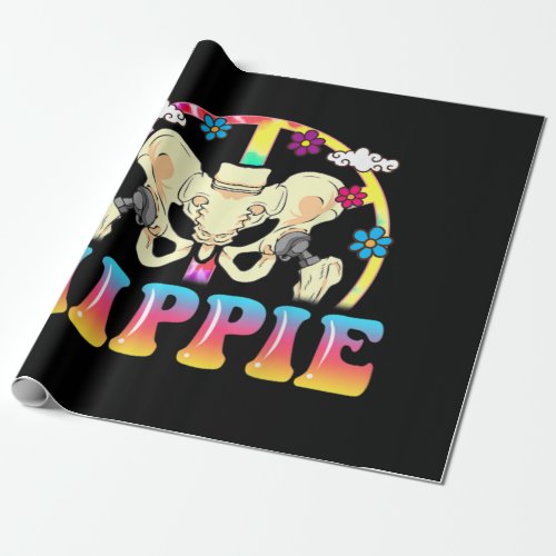 Hippie Hip Replacement Joint Surgery Funny Wrapping Paper