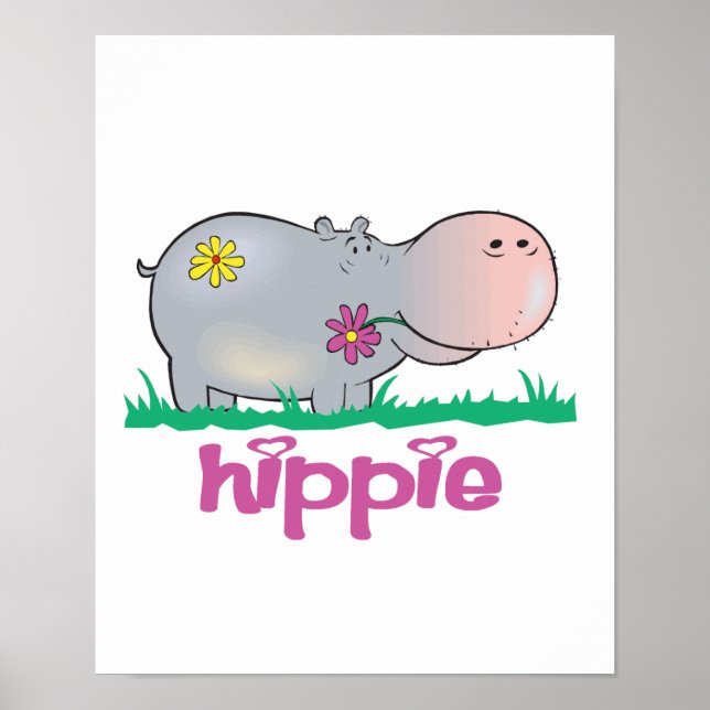 hippie hippo poster (Front)