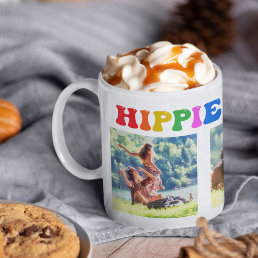 Hippie Holidays Custom Retro 70s Photo Colorful Coffee Mug