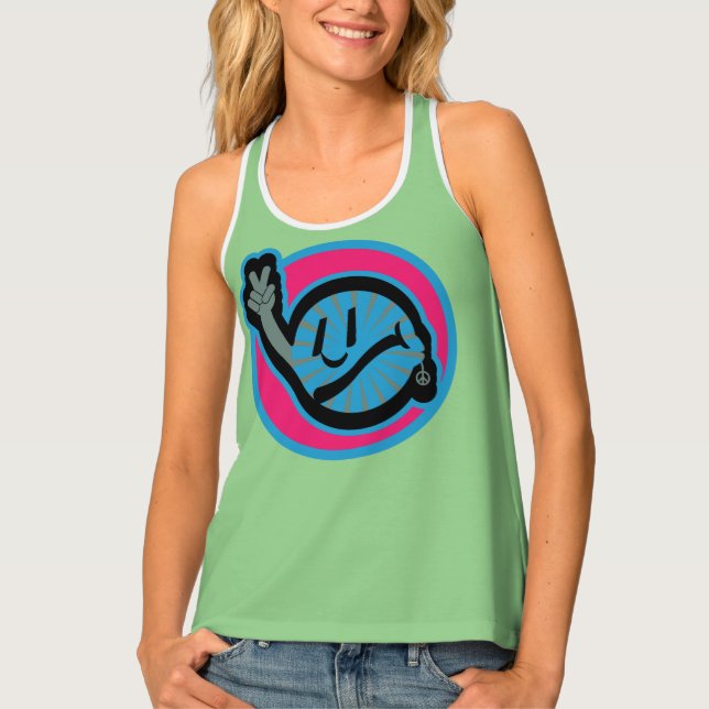 HIPPIE ICON flowers FACE 2023 BY MASANSER Tank Top (Front)