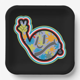 HIPPIE ICON lines ver 2023 BY MASANSER Paper Plates