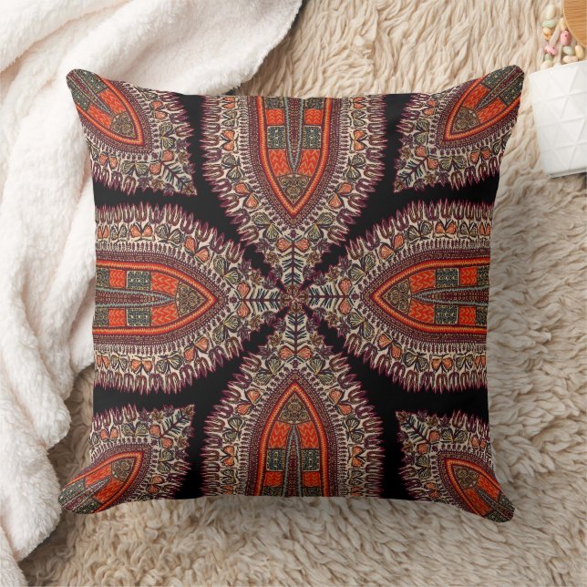 Hippie Indian Style Throw Pillow (Blanket)