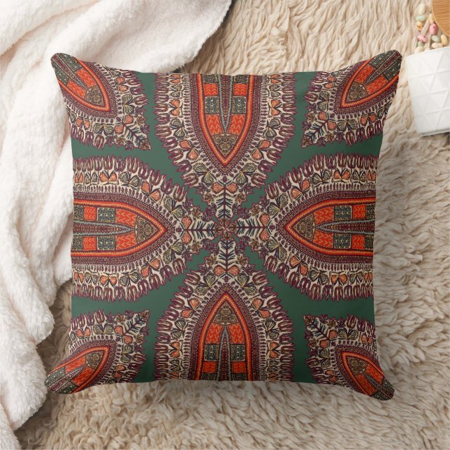 Hippie Indian Style Throw Pillow (Blanket)