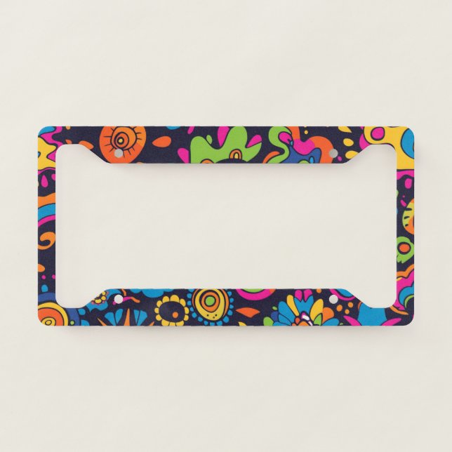 Hippie License Plate Frame (Front)
