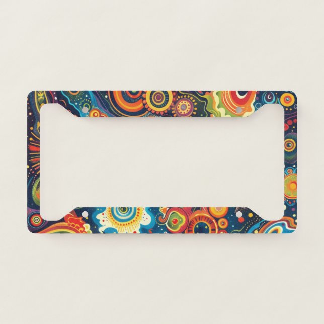 Hippie License Plate Frame (Front)