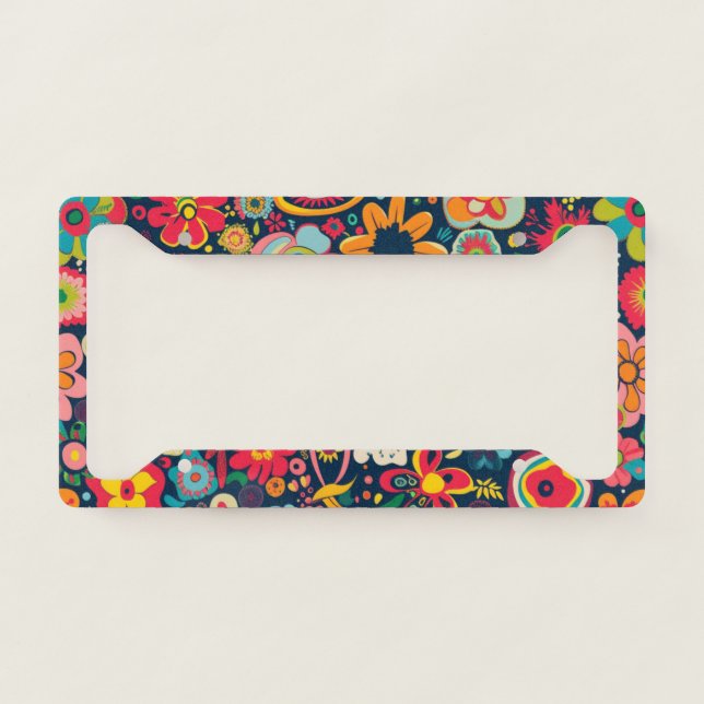 Hippie License Plate Frame (Front)