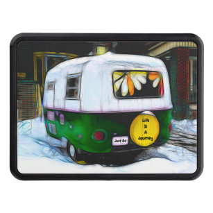 Hippie Life Is A Journey Just Go Retro Camper Hitch Cover