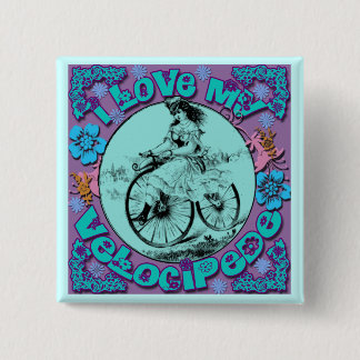 Hippie Look I Love My Velocipede T shirts, Mugs Button