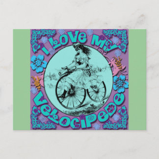 Hippie Look I Love My Velocipede T shirts, Mugs Postcard