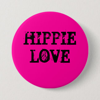 hippie love pinback button