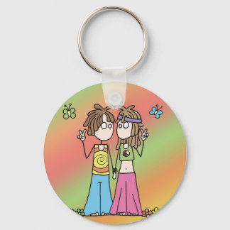 Hippie Lovers Keychain