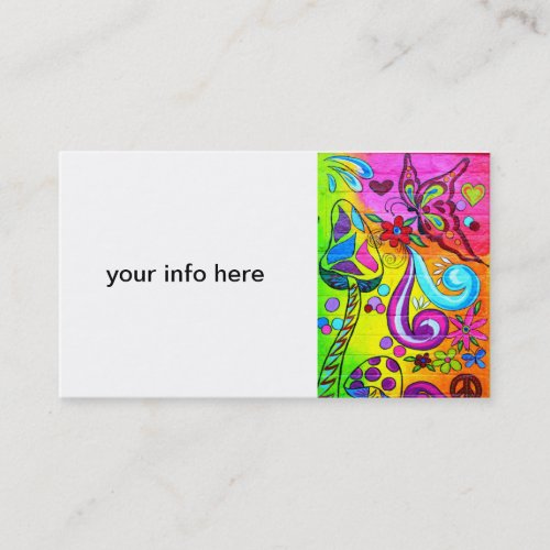 hippie magic mushroom business card