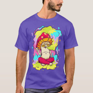 Hippie Magic Mushroom Fungus Psilocybin Cottagecor T-Shirt