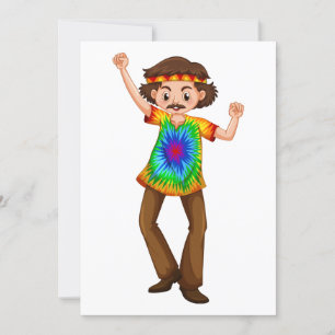 Hippie Man Invitation