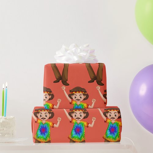 Hippie Man Wrapping Paper