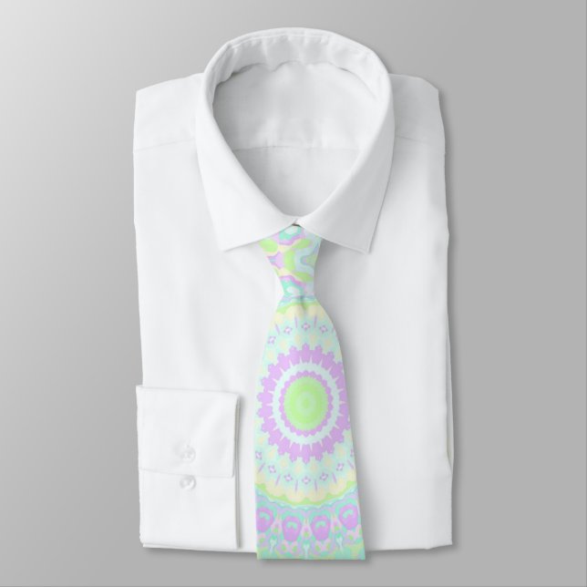 Hippie Mandala   Neck Tie (Tied)