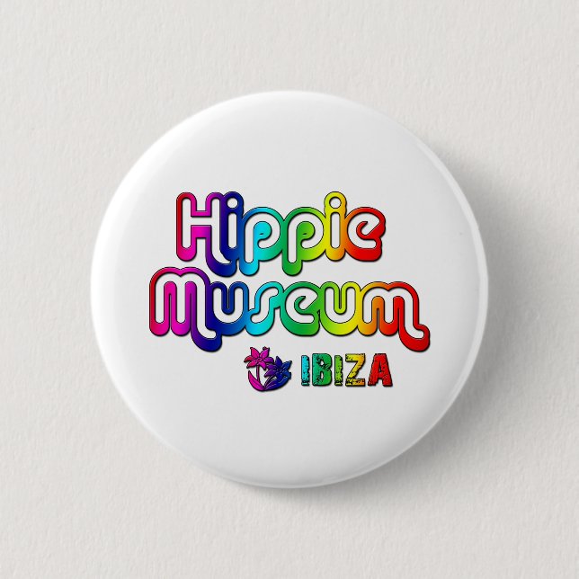 Hippie Museum Ibiza Pinback Button (Front)