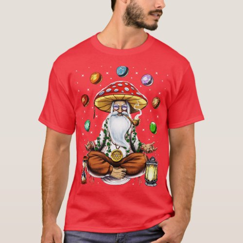 Hippie Mushroom Meditation T_Shirt