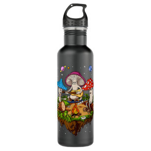 Hippie Mushrooms Camping Psychedelic Forest Fungi  Stainless Steel Water Bottle