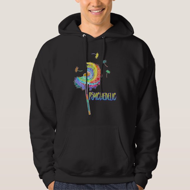 Hippie  Music Psychedelic Flower  Dandelion Hoodie (Front)