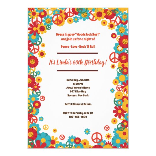 Hippie Party Invitation | Zazzle.com