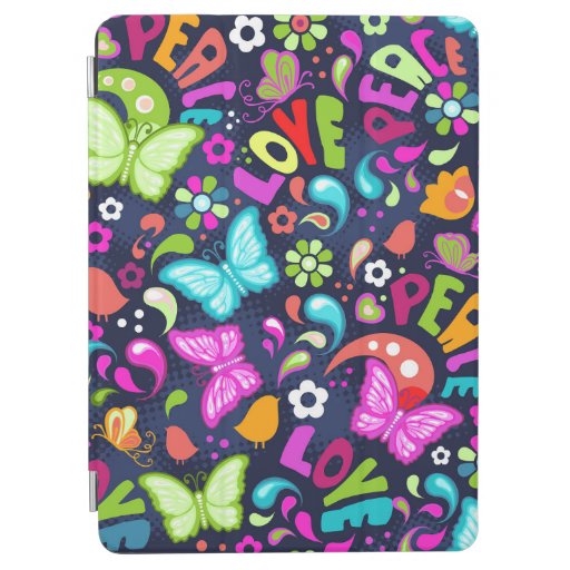 Hippie Peace and Love Butterfly iPad Cover