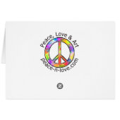 Hippie Peace Freak Flag Cards (Back Horizontal)