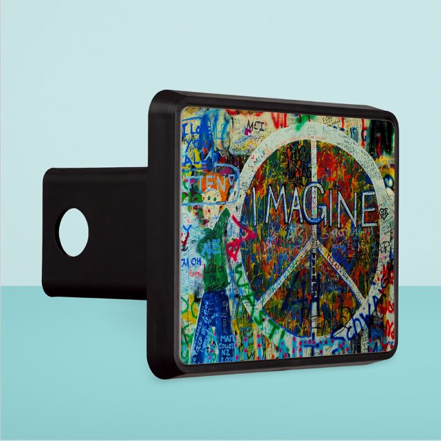 Hippie Peace Hitch Cover (Creator Uploaded)