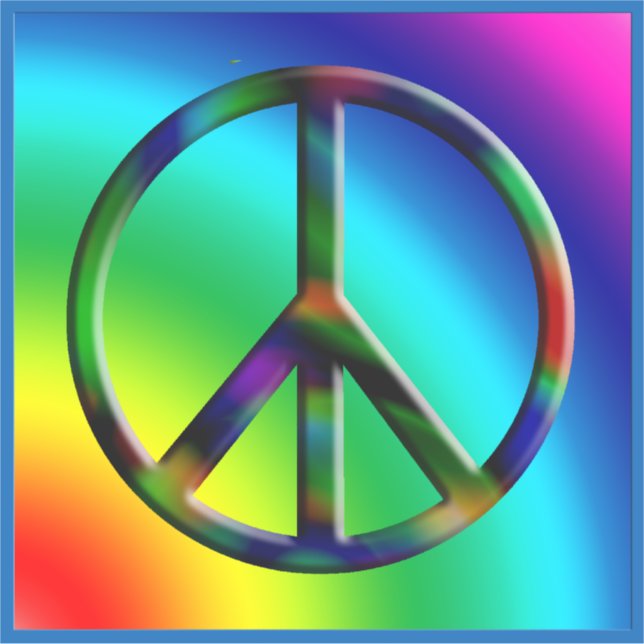 Hippie Peace LG Sticker (Front)