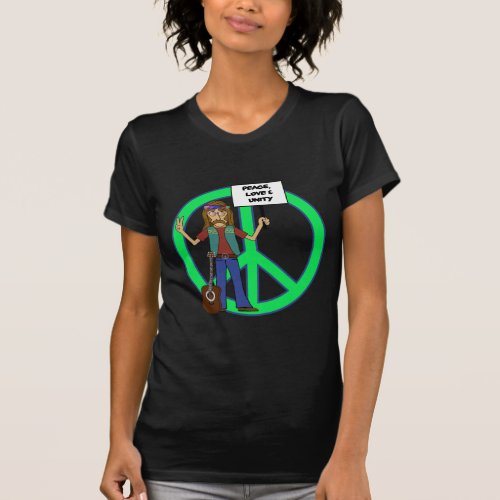 Hippie Peace Love and Unity T_Shirt