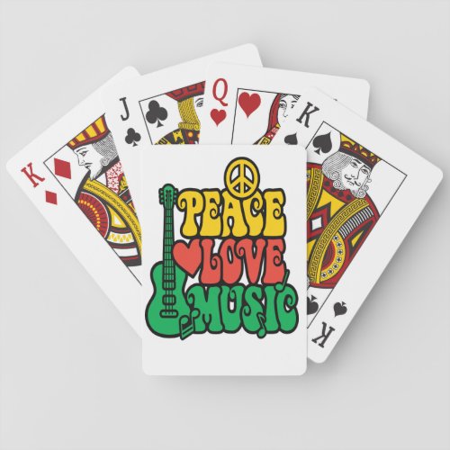 Hippie Peace Love Playing Cards