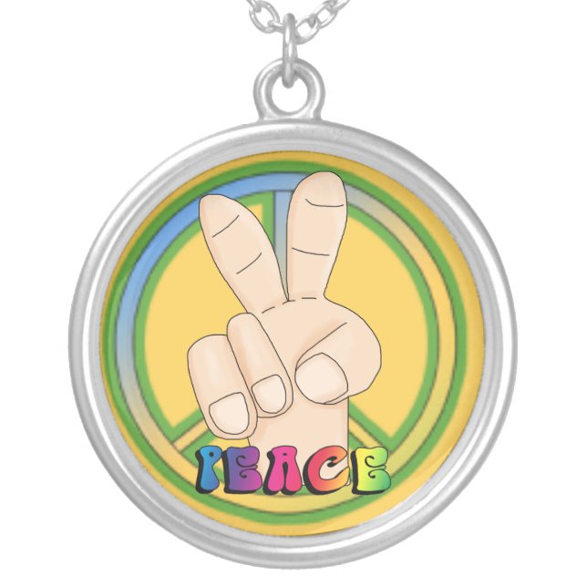 Hippie Peace Necklace (Front)